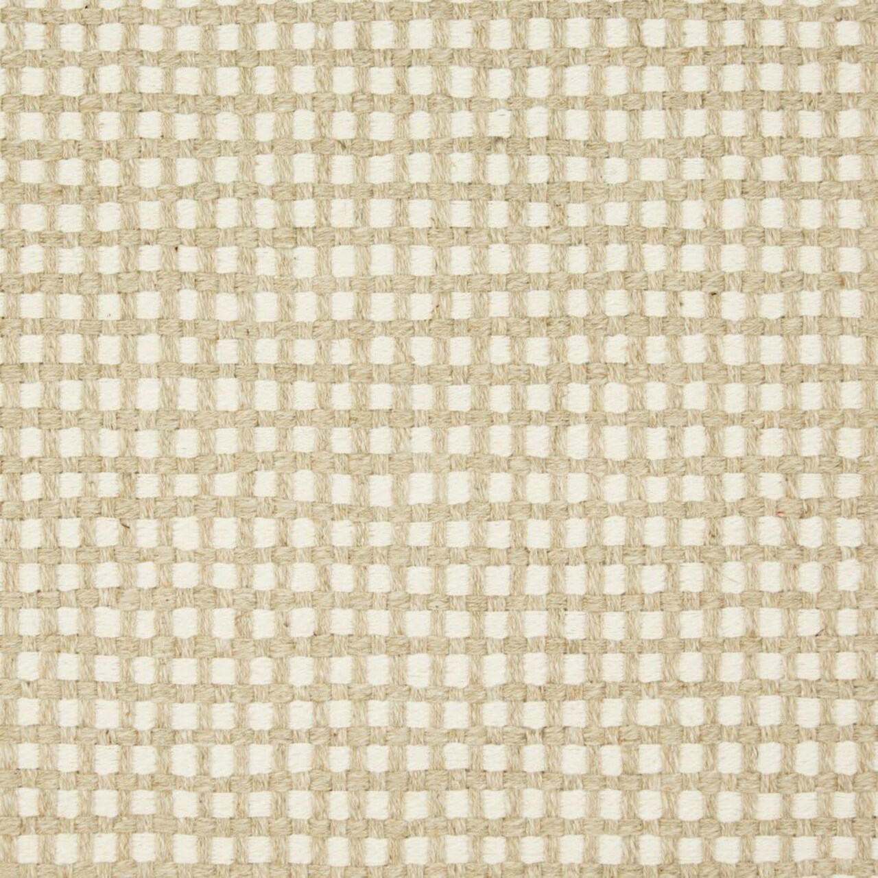 Beige Taupe Performance Grade Plaid Woven Pattern Upholstery Fabric by The Yard - SKU: Nemy Ivory